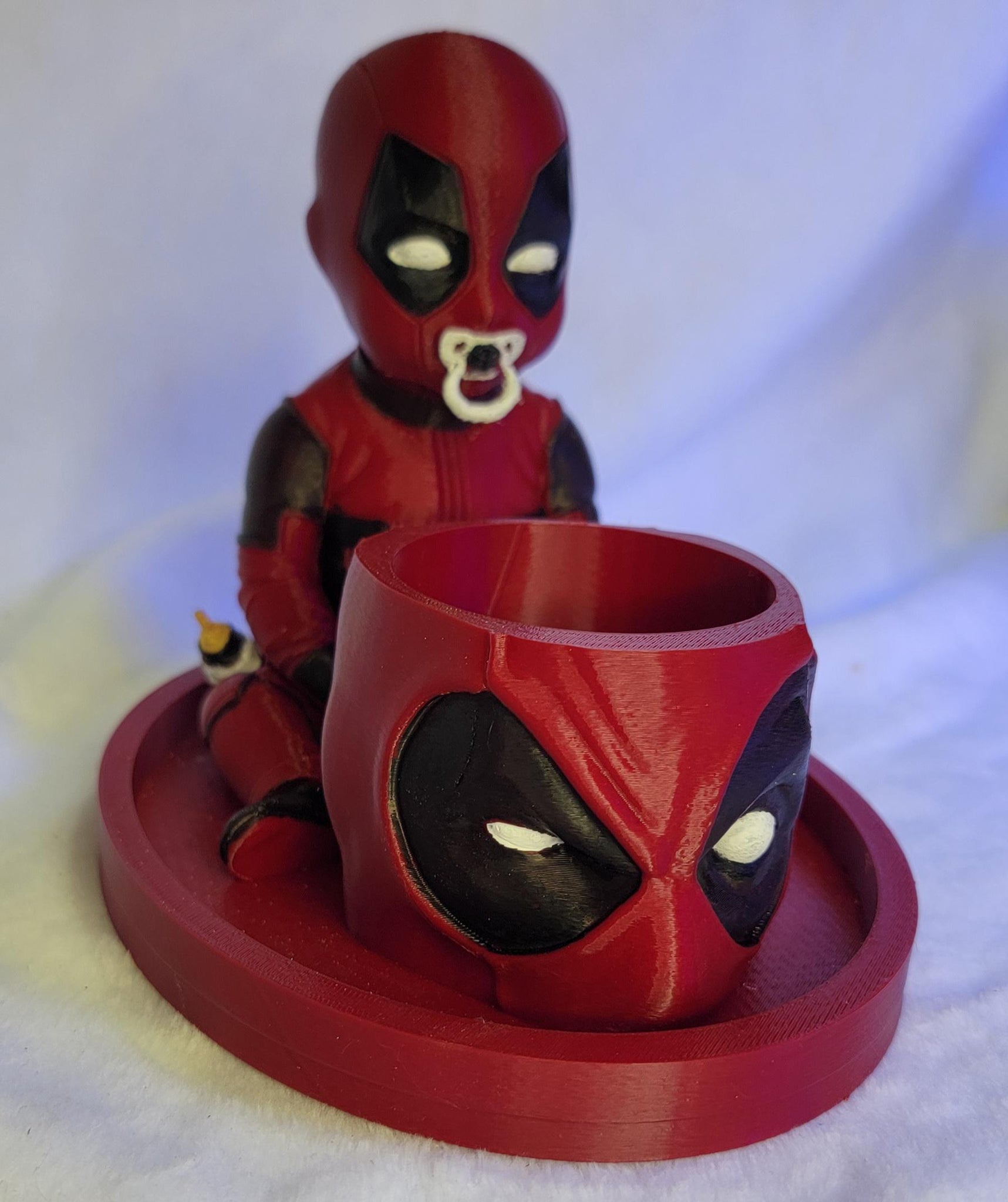 Baby Deadpool Planter  Hand-Painted Succulent or Houseplant Pot