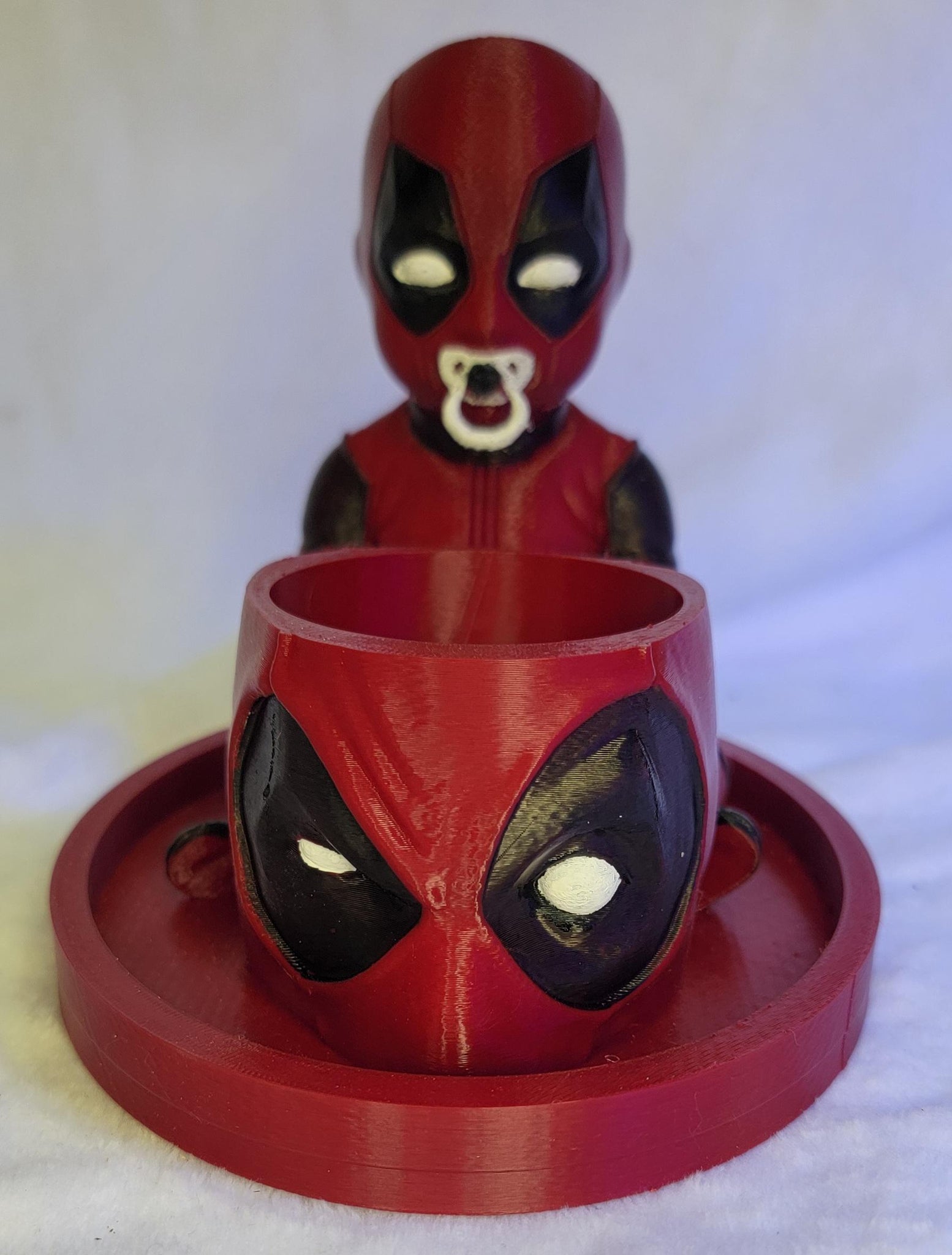 Baby Deadpool Planter  Hand-Painted Succulent or Houseplant Pot